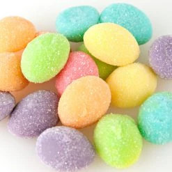 Beulah's Candyland Gummi Sanded Easter Eggs Fruit Flavors Bulk Gummy Easter Candy 2 Pound