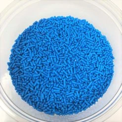 QA Products, Inc. - Beloit, Wisconsin Sprinkles Blue Jimmies Bakery Topping 8 Ounces Colored Sprinkles