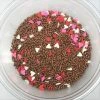 QA Products, Inc. - Beloit, Wisconsin Valentine Chocolate Lover's Mix Heart Shapes Sprinkles Jimmies 1 Pound Sprinkles & Toppings