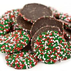 Beulah's Candyland Christmas Nonpareils Dark Chocolate Candy Nonpariels 1 Pound