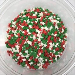 QA Products, Inc. - Beloit, Wisconsin Christmas Star Shapes Cinco De Mayo Holiday Bakery Topping Sprinkles 5 Pound