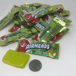 Perfetti Mini Airheads Citrus Rush Flavor 2 Pounds Bulk Air Heads Wrapped Candy