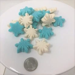 Beulah's Candyland Gummi Glitter Snowflakes Sugar Sanded Gummy Christmas Candy 1 Pound