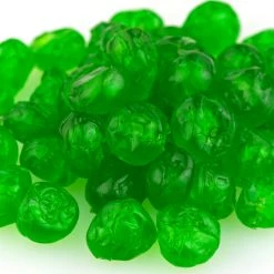 Beulah's Candyland Paradise Green Whole Cherries Candied Fruit Glaze 5 Pounds Nuts & Dried Fruits