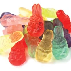 Beulah's Candyland Easter Candy Gummi Bunnies Assorted Fruit Flavors Bulk Gummy Candy 1 Pound