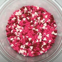 QA Products, Inc. - Beloit, Wisconsin Valentine Hearts And Sprinkle Mix Red Pink White Topping Sprinkles 6 Pound