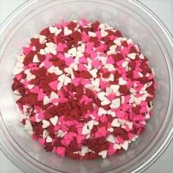 QA Products, Inc. - Beloit, Wisconsin Valentine Hearts Shapes Red/White/Pink Bakery Topping Sprinkles 1 Pound Sprinkles & Toppings