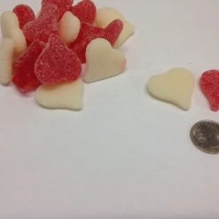 Beulah's Candyland Sanded Sour Gummi Valentine Hearts 4.5 Pounds Gummi Hearts