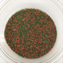 QA Products, Inc. - Beloit, Wisconsin Sprinkles & Toppings Christmas Sanding Sugar Red Green Blend Topping Sprinkles 8 Ounces Colored Sugar
