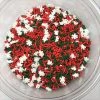 QA Products, Inc. - Beloit, Wisconsin Christmas Noel Mix Snowflake Shapes Green Red Sprinkles Topping 6 Pounds Sprinkles & Toppings