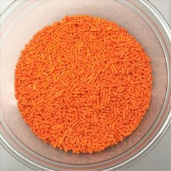 QA Products, Inc. - Beloit, Wisconsin Sprinkles Orange Jimmies Bakery Topping 8 Ounces Colored Sprinkles Sprinkles & Toppings