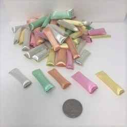 Beulah's Candyland Old Fashion Chocolate Straws Pastel 1 Pound Chocolate Filled Straws