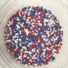 QA Products, Inc. - Beloit, Wisconsin Sprinkles & Toppings Patriotic Star Shapes MINI Red White Blue Stars Topping Sprinkles 1 Pound