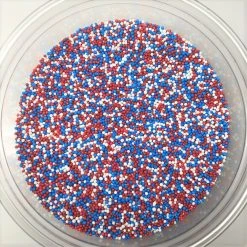 WNC - Pennsylvania Sprinkles & Toppings Patriotic Nonpareils Red White Blue All American Topping Sprinkles 1 Pound