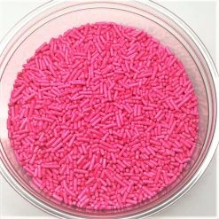 QA Products, Inc. - Beloit, Wisconsin Sprinkles Pink Jimmies Bakery Topping 8 Ounces Colored Sprinkles Sprinkles & Toppings