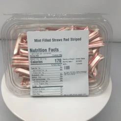 Beulah's Candyland Old Fashion Mint Straws Christmas Candy 2 Pounds Peppermint Straws