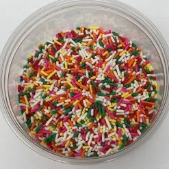 QA Products, Inc. - Beloit, Wisconsin Sprinkles Rainbow Jimmies Bakery Topping 1 Pound Colored Sprinkles