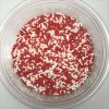 QA Products, Inc. - Beloit, Wisconsin Valentine Sprinkles Red White Jimmies Bakery Topping 8 Ounces