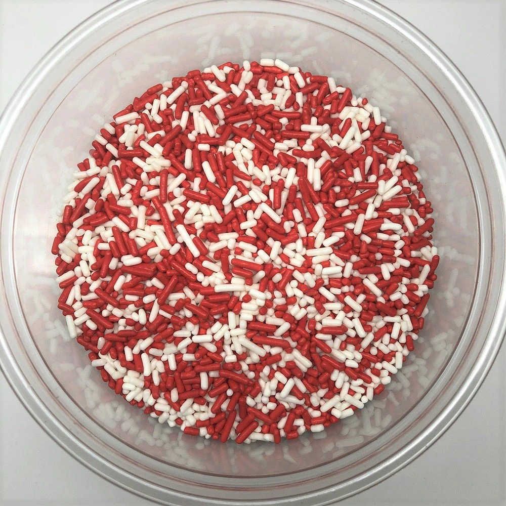 QA Products, Inc. - Beloit, Wisconsin Valentine Sprinkles Red White Jimmies Bakery Topping 8 Ounces 2 QA Products, Inc. - Beloit, Wisconsin Valentine Sprinkles Red White Jimmies Bakery Topping 8 Ounces