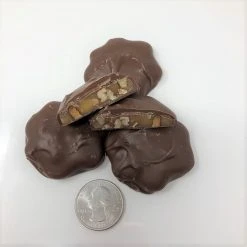 Beulah's Candyland Sugar Free Candy Gourmet Sugar Free Pecan Caramel Pattie Milk Chocolate Candy 1 Pound