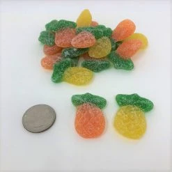 Vidal Gummi Candy Gummi Sour Pineapples Pineapple Shapes Bulk Gummy Candy 2.2 Pounds