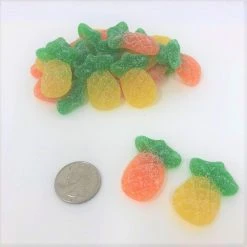 Vidal Gummi Candy Gummi Sour Pineapples Pineapple Shapes Bulk Gummy Candy 1 Pound