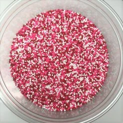 QA Products, Inc. - Beloit, Wisconsin Valentine Mix Nonpareils Red Pink White Bakery Topping Sprinkles 8 Ounces Sprinkles & Toppings