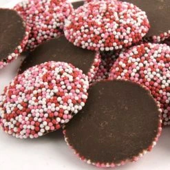 Beulah's Candyland Valentine Nonpareils Dark Chocolate Candy Nonpareil 1 Pound